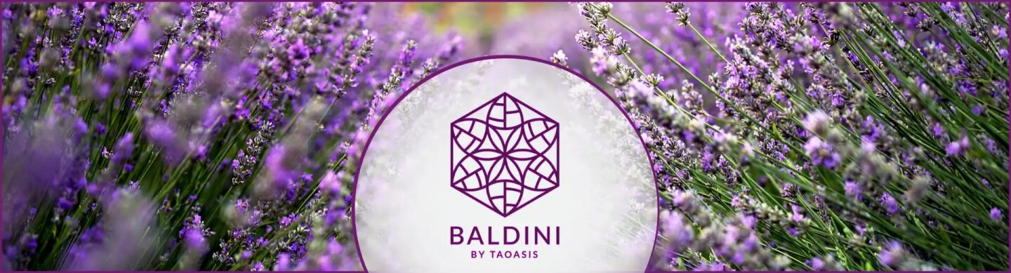 Banner: Lavendel und Baldini by Taoasis Logo