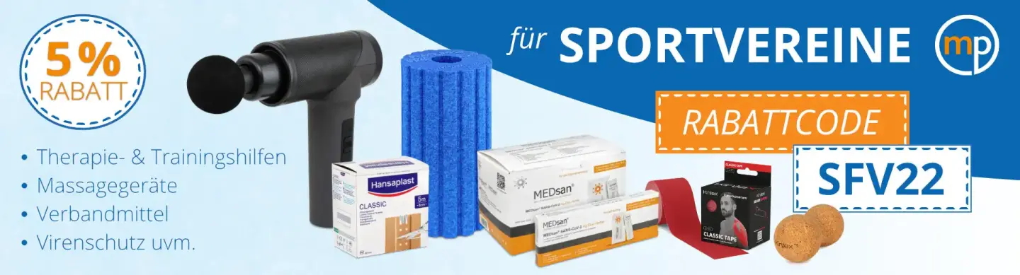 für Sportvereine 5% Rabatt auf: • Therapie- &...
