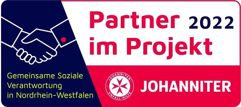 Gemeinsame Soziale Verantwortung in Nordrhein-Westfalen, Partner 2022 im Projekt, Johanniter Unfall Hilfe Logo
