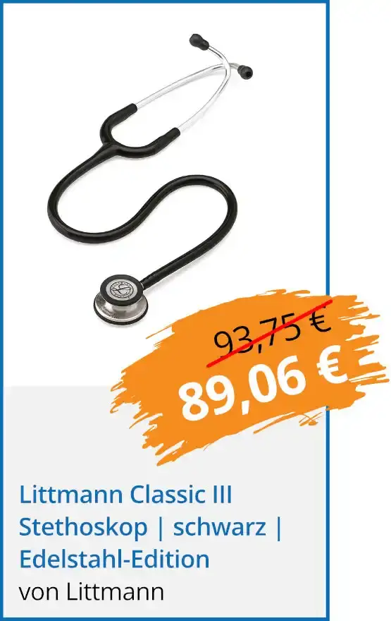 Littmann Classic III Stethoskop | schwarz | Edelstahl-Edition