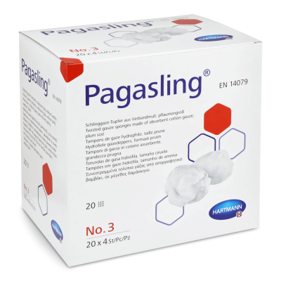 Pagasling Tupfer, steril | Gr. 3, pflaumengroß, 20 x 4 Stück