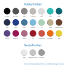 AGA Untersuchungsliege, 47 mm Polster, blau, weißaluminium