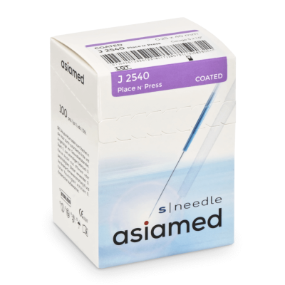 s-needle Akupunkturnadel J Typ mit Führrohr | 0,25 x 40 mm | 100 Stück