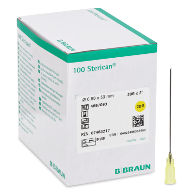 Sterican Sonderkanülen, Luer-Lock | Gelb 0,90 x 50 mm | 100 Stück