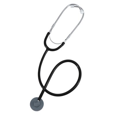 Stethoskop premium mit Metallbruststück und Ohroliven | schwarz