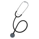 Stethoskop premium mit Metallbrustst&uuml;ck und Ohroliven | schwarz