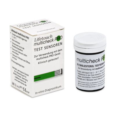 Lifetouch Multicheck PRO Sensoren | Cholesterin | 25 Tests