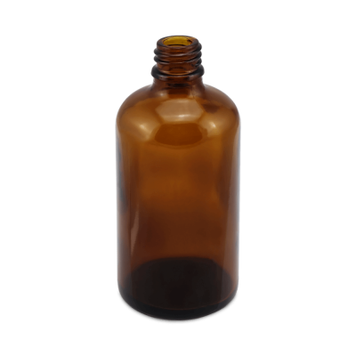 Tropfflasche mit Gewinde, Braunglas, ohne Verschluss | 100 ml
