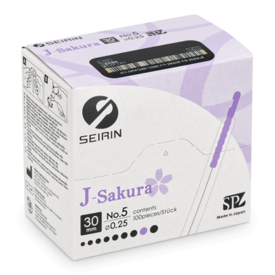 Seirin Akupunkturnadel J Typ | 0,25 x 30 mm | 100 Stück