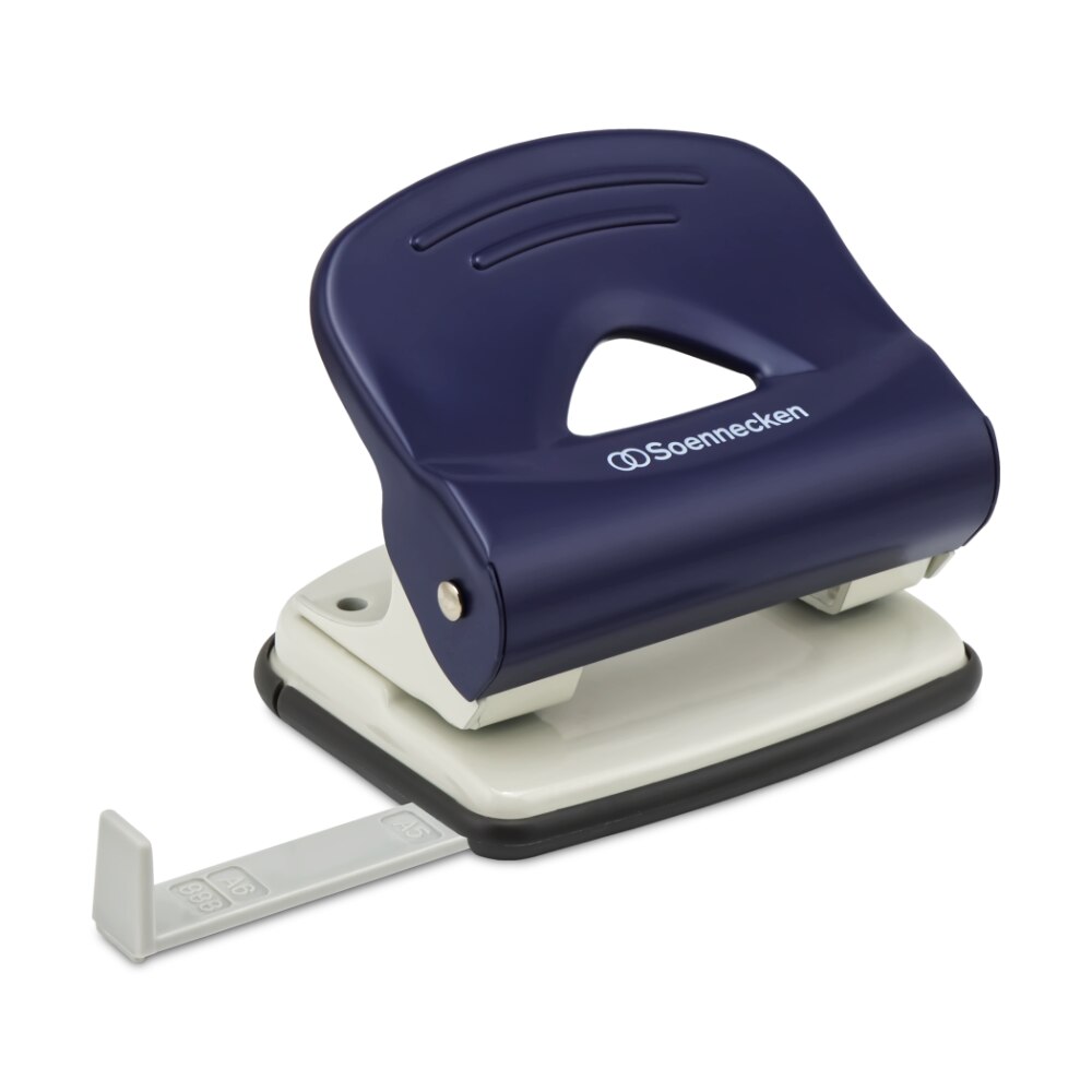 Locher mit Anschlagschiene, 8 cm Lochabstand blau