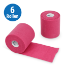 Gazofix Color 8 cm x 20 m, pink kohäsive Fixierbinde | 6 Stück