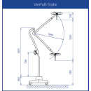 Dr. Mach LED 130 Untersuchungsleuchte | SWING-Stativ (4-Fuß) | Fixfokus