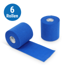 Gazofix Color kohäsive Fixierbinde, 8 cm x 20 m, 6 Stück | Blau