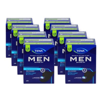 TENA Men Active Fit Extra Light Einlagen | 8 x 14 Stück