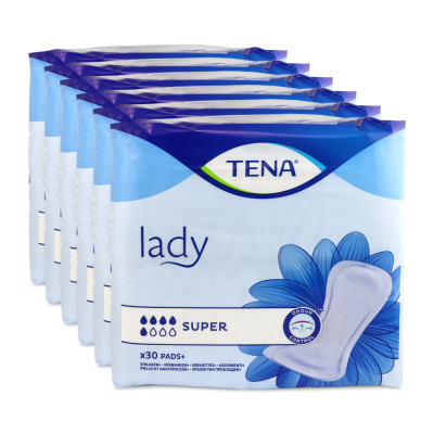 TENA Lady Super Einlagen | 6 x 30 Stück