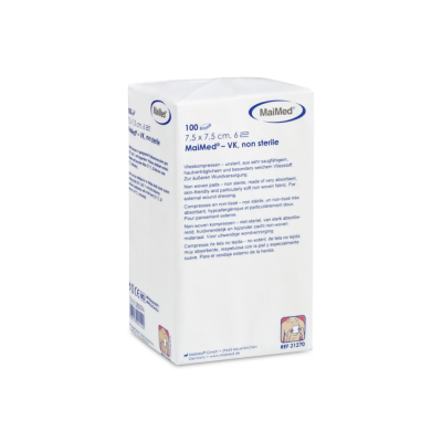 MaiMed Vlieskompresse, 6-fach, unsteril | 7,5 x 7,5 cm |...