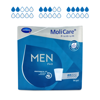 MoliCare Premium MEN PAD Inkontinenzeinlagen, 14 Stück