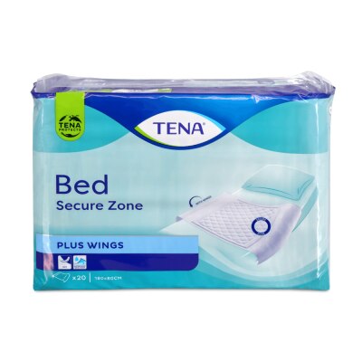 TENA Bed Plus Secure Zone Wings Inkontinenzunterlagen, 180 x 80 cm