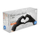 Ampri Style Latex Black Latexhandschuhe, puderfrei, 100 Stück | M
