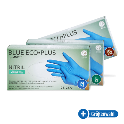 Ampri Nitril Einmalhandschuhe Blue Eco-Plus, 100 Stück