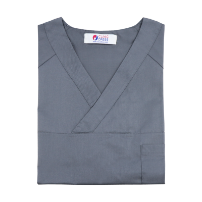 Clinic Dress Unisex-Kasack mit V-Ausschnitt | Steingrau | XL