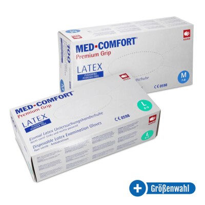Med-Comfort Premium Grip Latexhandschuhe