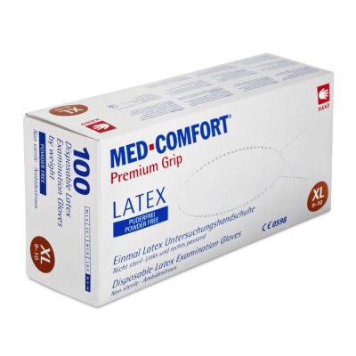 Med-Comfort Premium Grip Latexhandschuhe | XL