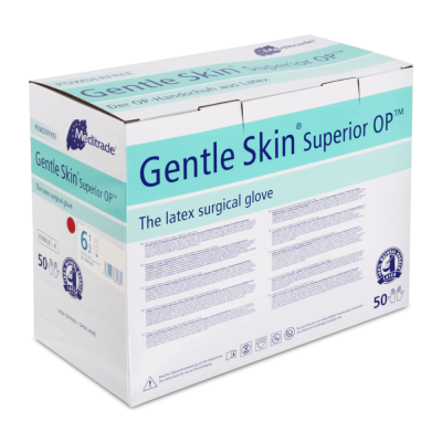 Meditrade Gentle Skin Superior OP Handschuhe, 50 Paar | Größe 6,5