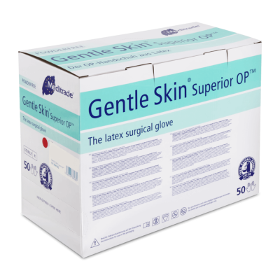 Meditrade Gentle Skin Superior OP Handschuhe, 50 Paar | Größe 7,5