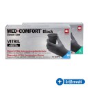 Med-Comfort Vitril Einweghandschuhe, schwarz, 100 St&uuml;ck