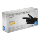 Med-Comfort Vitril Einweghandschuhe, schwarz, 100 St&uuml;ck | M