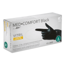 Med-Comfort Vitril Einweghandschuhe, schwarz, 100 Stück | L