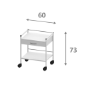 Haeberle 08/16 Basiswagen 60 | 73 cm, 1 Schublade