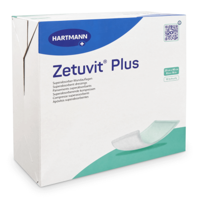 Zetuvit Plus Saugkompressen, steril, 10 Stück | 20 x 40 cm