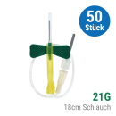 BD Vacutainer Safety-Lok Blutentnahmeset | 21 G, 18 cm Schlauch | 50 Stück