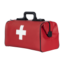 Dürasol Arzttasche Rusticana Großformat | 1 Vortasche, Feinrindleder, rot mit weißem Kreuz