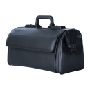Dürasol Arzttasche Rusticana Großformat | 2 Vortaschen, Feinrindleder, schwarz
