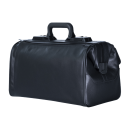 Dürasol Arzttasche Rusticana Großformat | 2 Vortaschen, Feinrindleder, schwarz