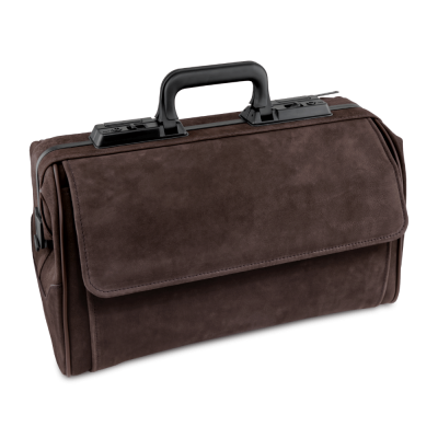 Dürasol Arzttasche Rusticana Großformat | 2 Vortaschen, Wasserbüffelleder, braun