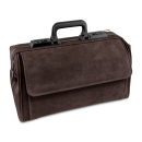 Dürasol Arzttasche Rusticana Großformat | 2 Vortaschen, Wasserbüffelleder, braun
