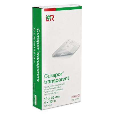 Curapor transparent Wundverband | 10 x 25 cm | 25 Stück