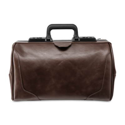 Dürasol Arzttasche Rusticana Großformat | 1 Vortasche, Feinrindleder, dunkelbraun