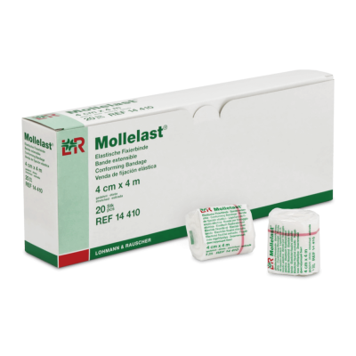 Mollelast Fixierbinde elastisch, steril, 20 Stück | 4 cm x 4 m