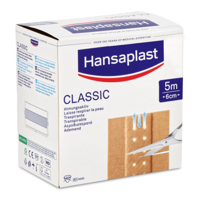Hansaplast Classic Wundschnellverband | 5 m x 6 cm