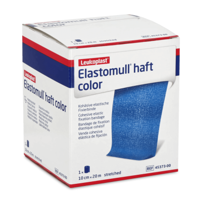 Elastomull haft color Fixierbinde | 10 cm x 20 m, blau