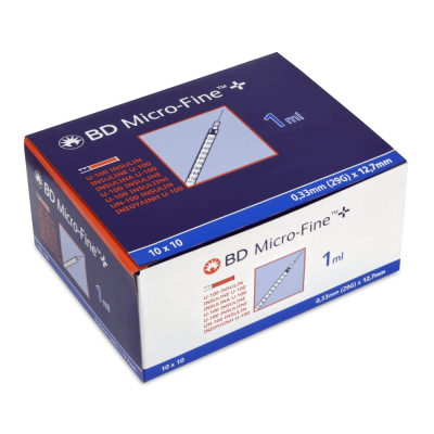 BD Micro-Fine + Insulinspritzen U100 | 1,0 ml, 29 G | 100 Stück