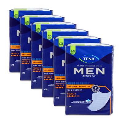 TENA Men Active Fit Level 3 Einlagen | 6 x 16 Stück
