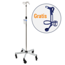 Mobiler Infusionsständer | Metall, verchromt, inkl. Infusionshalterung