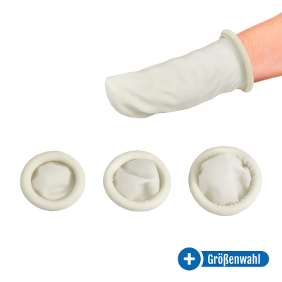 Meditrade Latex Fingerlinge, puderfrei, 100 Stück