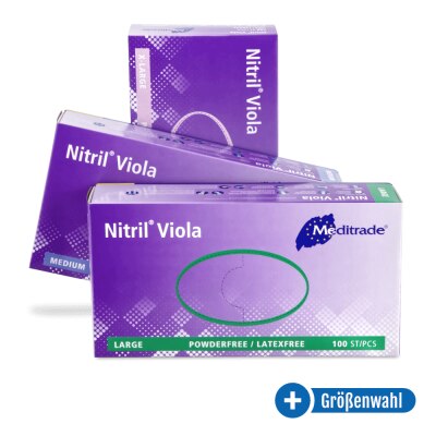 Meditrade Nitril Viola Untersuchungshandschuhe